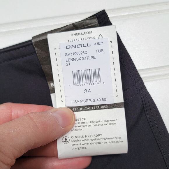 NWT O'Neill Hyperdry Below The Knee Boardshorts - Picture 6 of 6